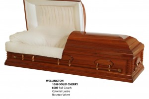 Photo of Natural Cherry with Rosetan Velvet Interior from Hindman Funeral Homes, Inc.