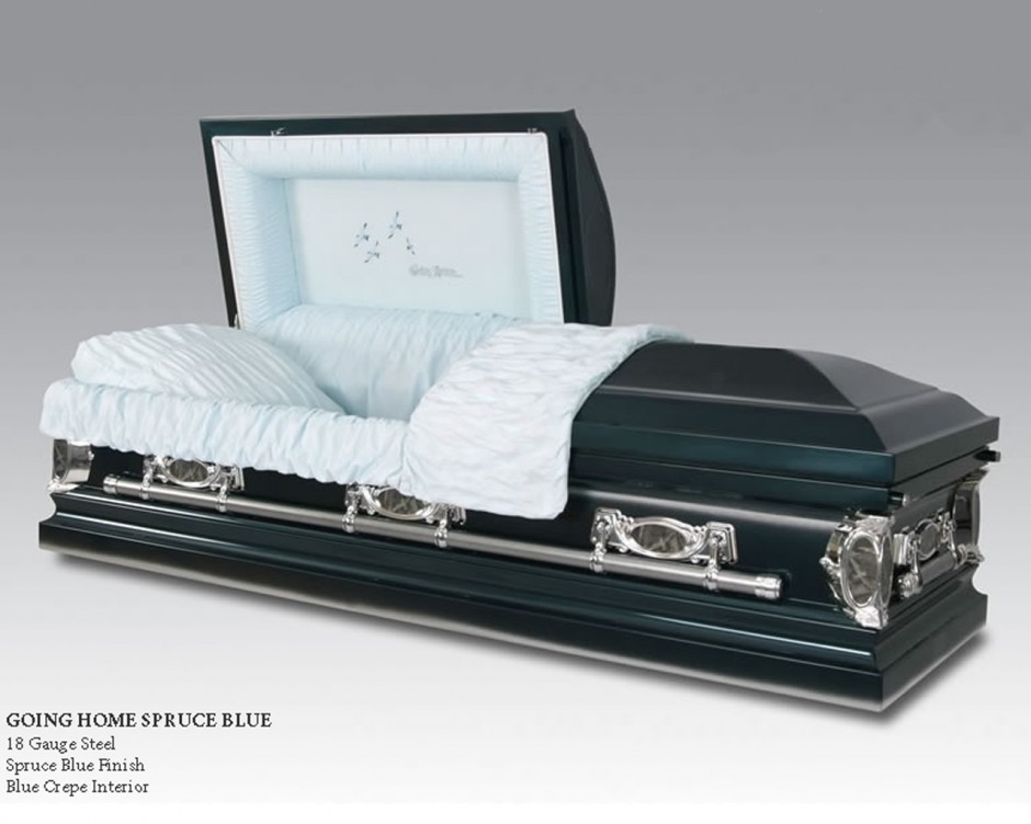 Going Home - 18 Gauge Steel with Blue Crepe Interior from Hindman Funeral Homes, Inc.
