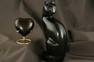 Photo of Antique Bronze Tall Cat Pet Urn from Hindman Funeral Homes, Inc.