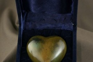 Photo of Calico Heart Keepsake Pet Urn from Hindman Funeral Homes, Inc.