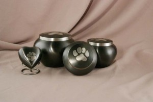 Photo of Slate Pewter Single Paw Ensemble Pet Urn from Hindman Funeral Homes, Inc.