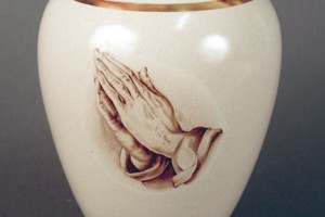 Photo of praying hands urn from Hindman Funeral Homes & Crematory, Inc.