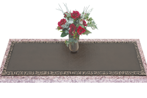 Photo of Bronze with Shadow Perspective, Granite, and Flowers from Hindman Funeral Homes, inc.