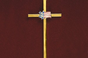 Photo of Cross w flag from Hindman Funeral Homes & Crematory, Inc.