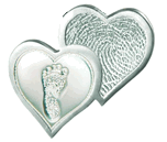 Photo of Double Silver Heartfelt Charms from Hindman Funeral Homes, Inc.