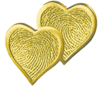 Photo of Double Gold Heartfelt Charms from Hindman Funeral Homes, Inc.