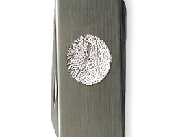 Photo of Stainless Steel Thumb Print Money Clip from Hindman Funeral Homes, Inc.