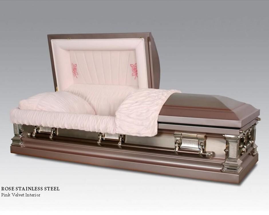 Almeada Rose Stainless Steel with Pink Velvet interior from Hindman Funeral Homes, Inc.
