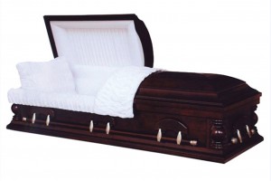 Photo of Colonial Cherry with Rosetan Velvet Interior from Hindman Funeral Homes, Inc.